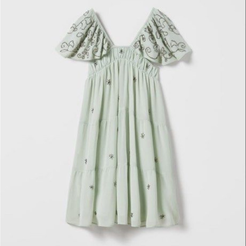 Zara girl dress with tulle appliqués